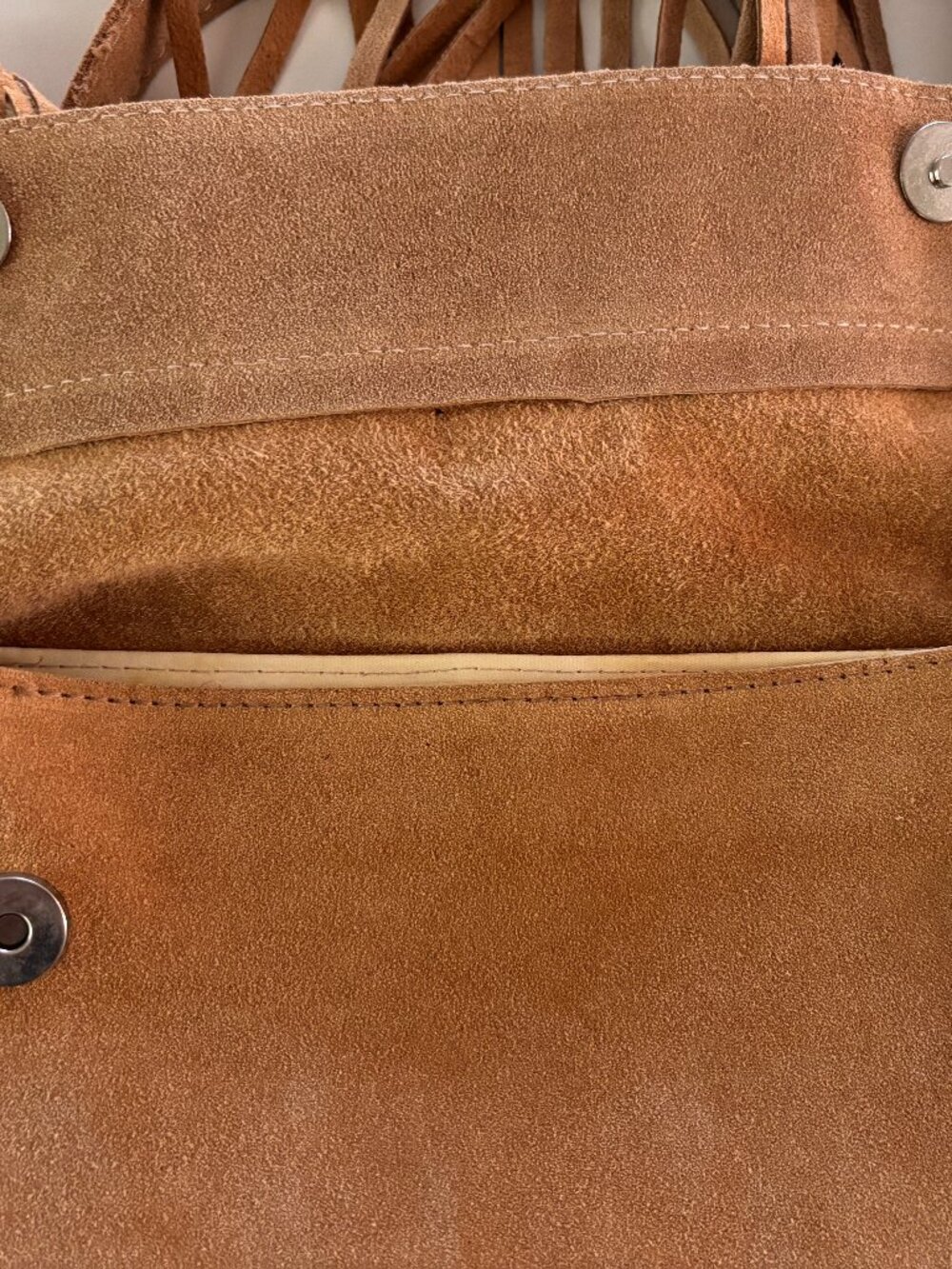 Boho handmade leather crossbody bag - Picture 3 of 8